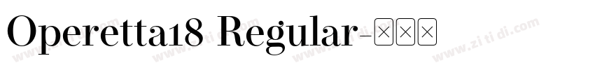 Operetta18 Regular字体转换